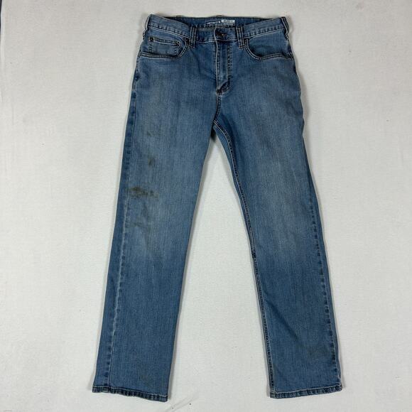 Carhartt Relaxed Fit Straight Leg Jeans Men's 32x32 Blue Denim Rugged Flex Work - Picture 1 of 16